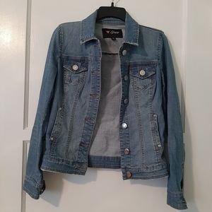 Guess Blue Jean Jacket - Womens Long Sleeve/Collar